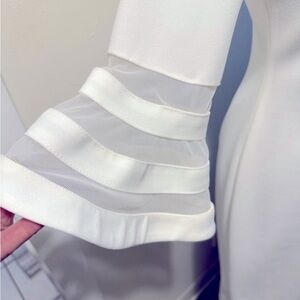 Calvin Klein Collection White Long Sleeve Dress